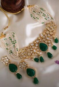 24K Gold Plated Indian Kundan Choker Set