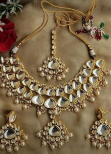 24K Gold Plated Indian Kundan Choker Set