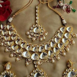 24K Gold Plated Indian Kundan Choker Set
