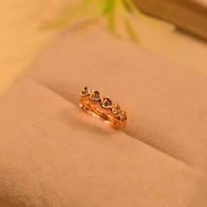 Beautiful Heart Design Gold Plated Nose Ring