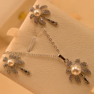 1K Pearl Necklace Set For Girls/Women